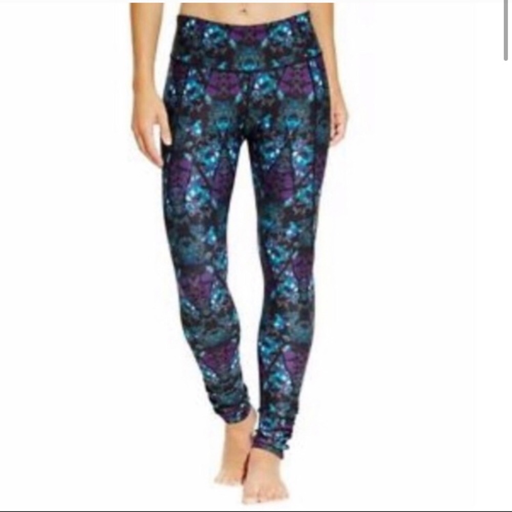 Calia Kaleidoscope Ruched Purple Blue Leggings